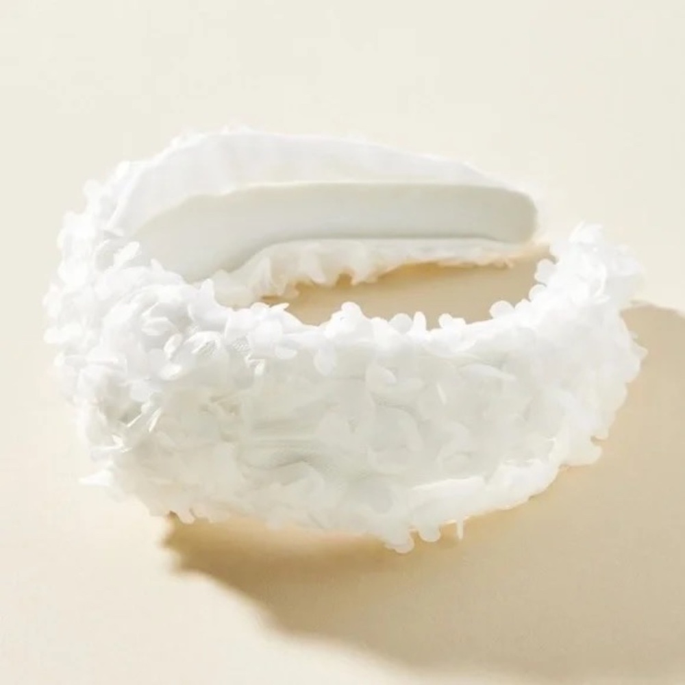 NWT Anthropologie White Textured Lace Headband
